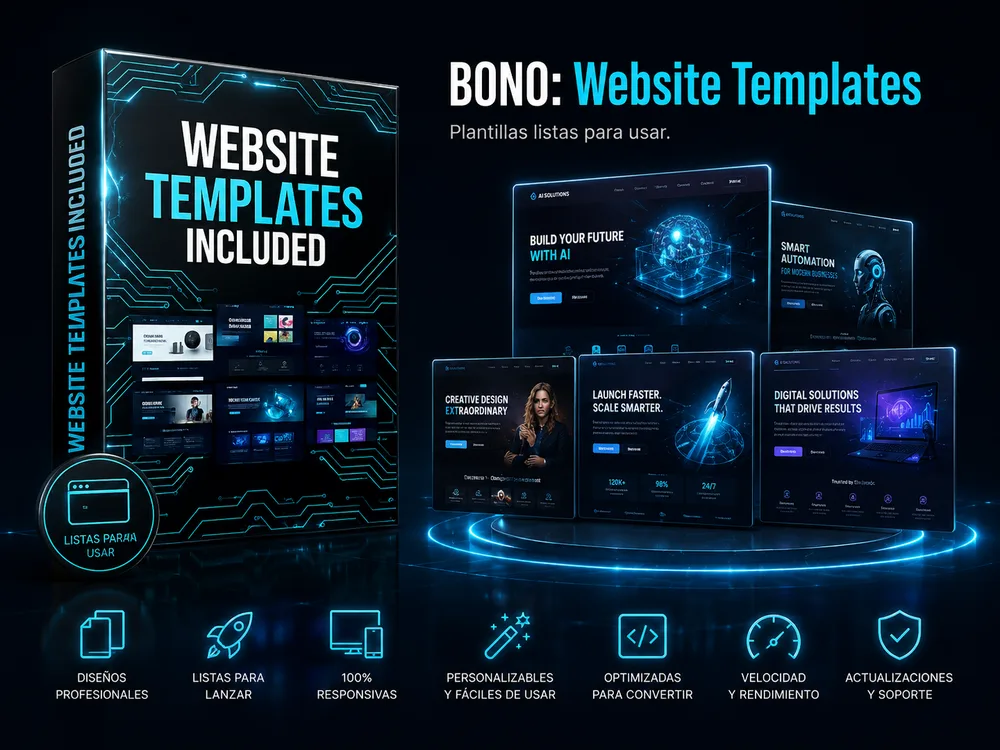 BONO: Plantillas de sitios web — Plantillas listas para usar.